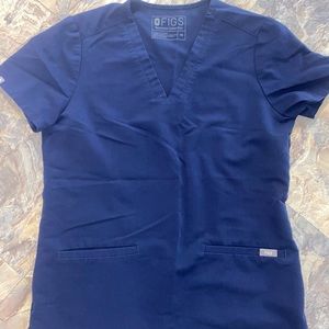 Women’s FIGS Scrub Top 3 Pocket XS Navy Blue